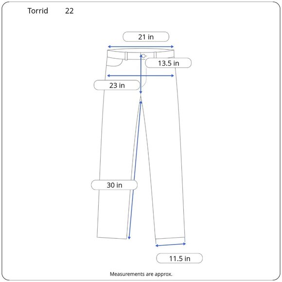 Torrid Womens Bombshell Wide Leg High Rise Jean Light Wash Plus Size 22R - Picture 3 of 13